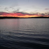 sunset over Tupper Lake